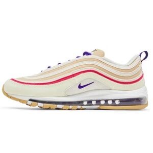 Nike Air Max 97 Cream and Purple Sneakers